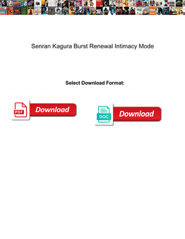 Senran Kagura Burst Renewal Intimacy Mode