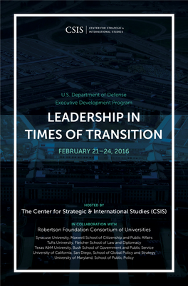 Leadership in Times of Transition