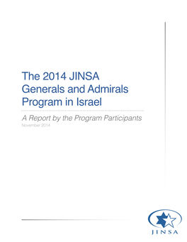 The 2014 JINSA Generals and Admirals Program in Israel