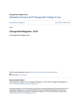Chicago-Kent Magazine Law School Publications