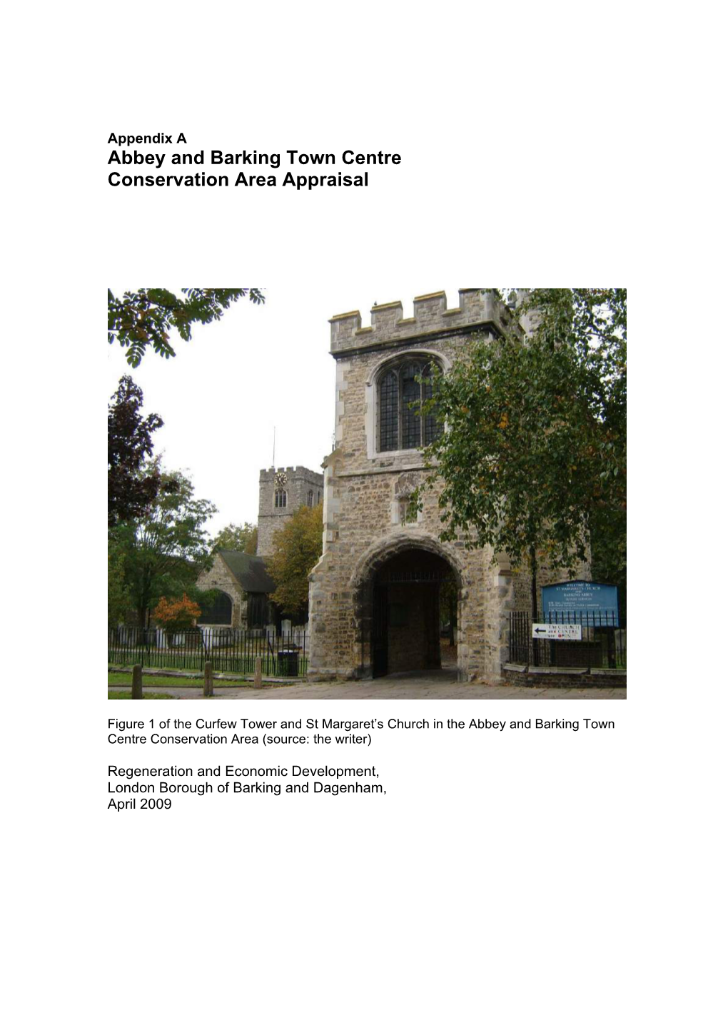 Abbey and Barking Town Centre Conservation Area Appraisal