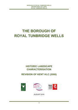 Historic Landscape Characterisation Royal Tunbridge Wells