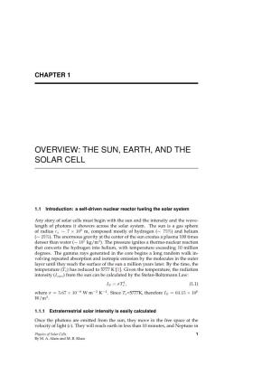 Chapter 1: Overview: the Sun, Earth, and the Solar Cell