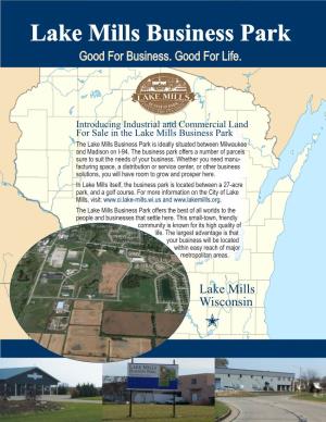 Lake Mills Business Park Good for Business