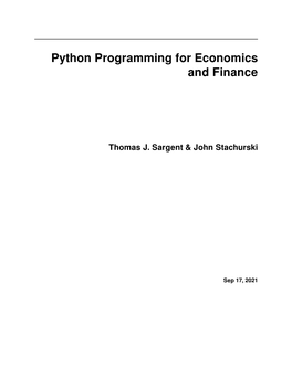 Quantecon-Python-Programming.Pdf