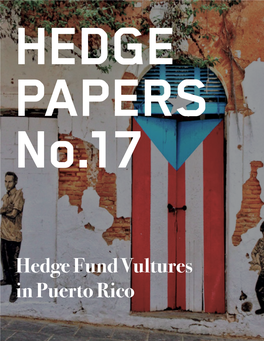Hedge Fund Vultures in Puerto Rico HEDGE FUND BILLIONAIRES in PUERTO RICO They Want Huge Profits—And They Will Push Austerity to Secure Them