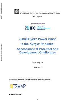 Small Hydro Power Plant in the Kyrgyz Republic: Assessment of Potential and Development Challenges