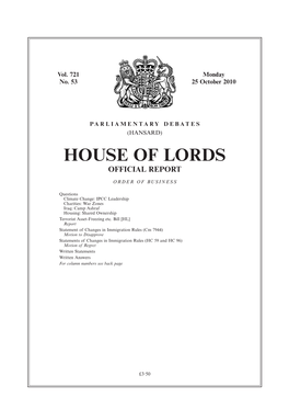 House of Lords Official Report