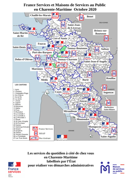France Services Et Maisons De Services Au Public En Charente-Maritime Octobre 2020