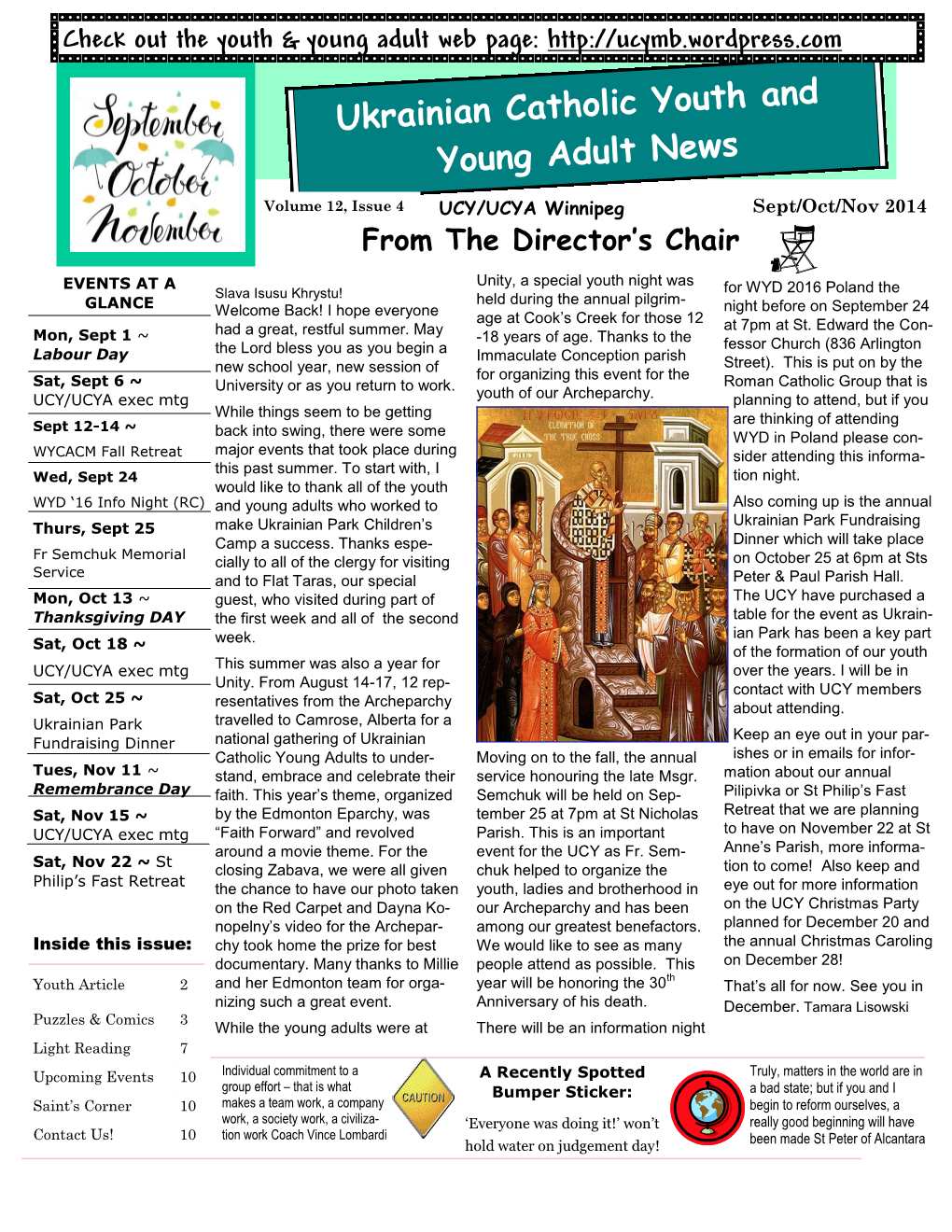 Ukrainian Catholic Youth and Young Adult News