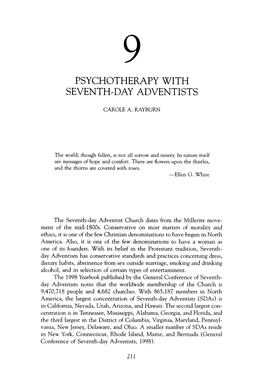 Psychotherapy with Seventh-Day Adventists
