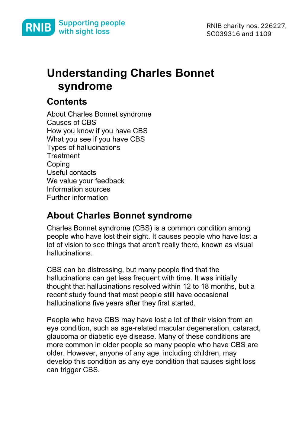 What Is Charles Bonnet Syndrome