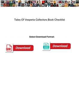 Tales of Vesperia Collectors Book Checklist