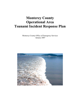 Monterey County Operational Area Tsunami Incident Response Plan
