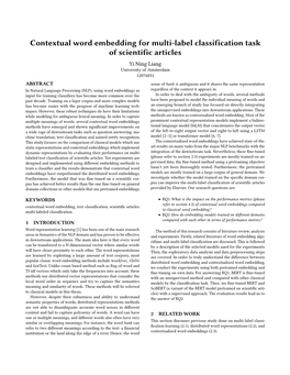 Contextual Word Embedding for Multi-Label Classification Task Of