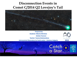 Disconnection Events in Comet C/2014 Q2 Lovejoy's Tail