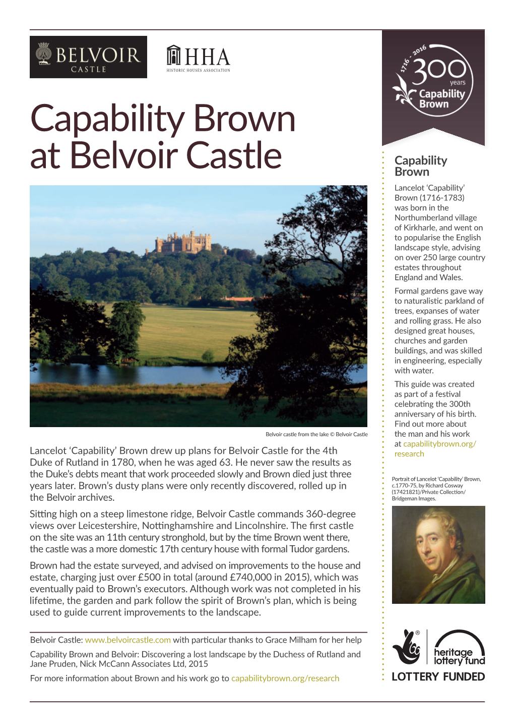 Capability Brown at Belvoir Castle