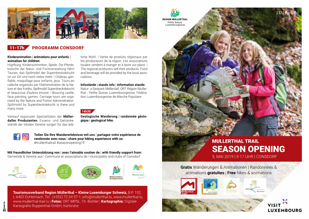 SEASON OPENING Gemeinde & Vereine Aus L Commune Et Associations De L Municipality and Clubs of Consdorf 5