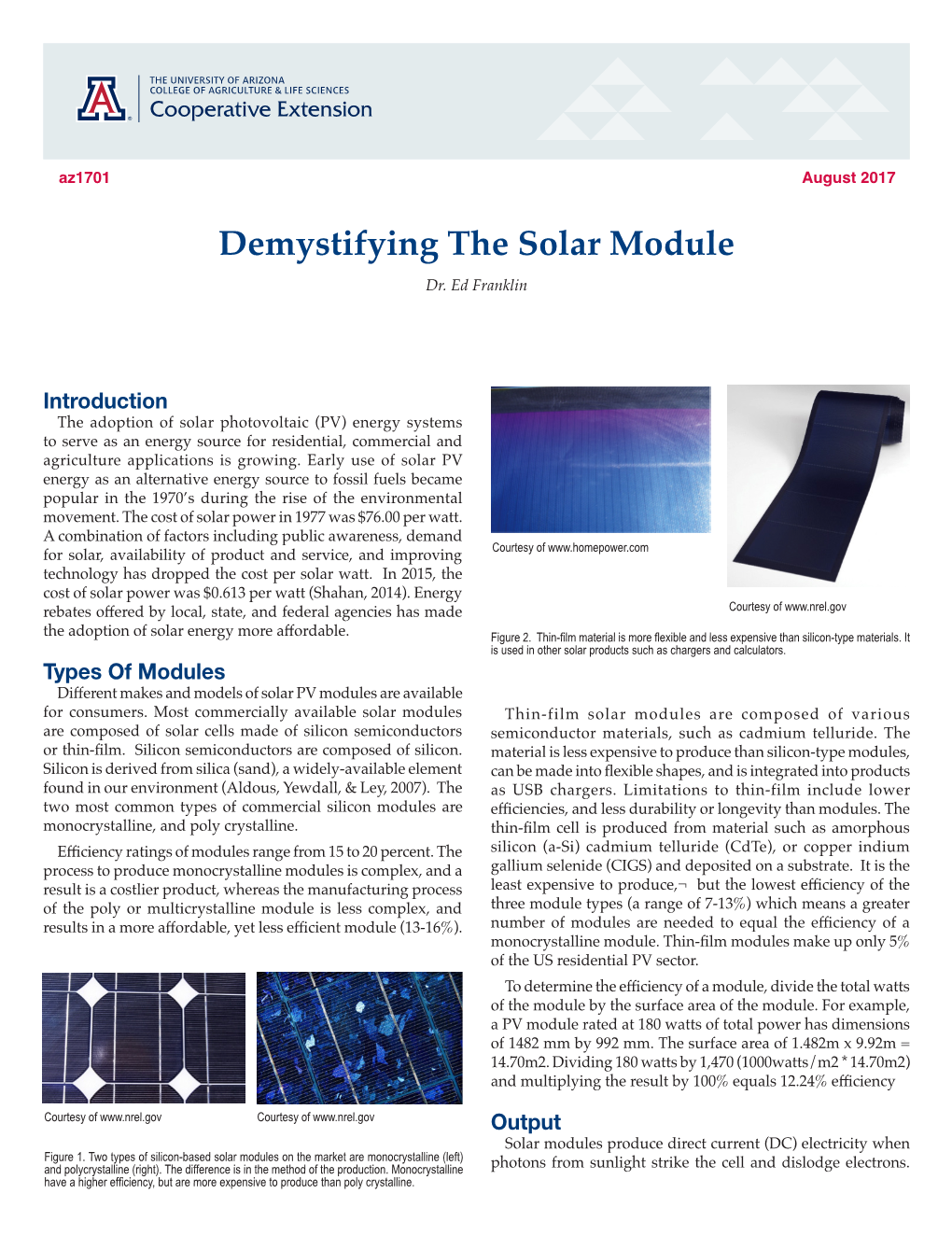 Demystifying the Solar Module Dr