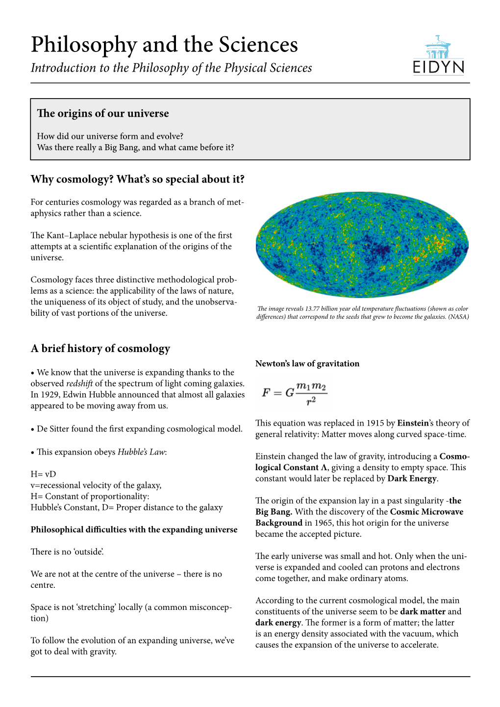 Philosophy and the Sciences Introduction to the Philosophy of the Physical Sciences