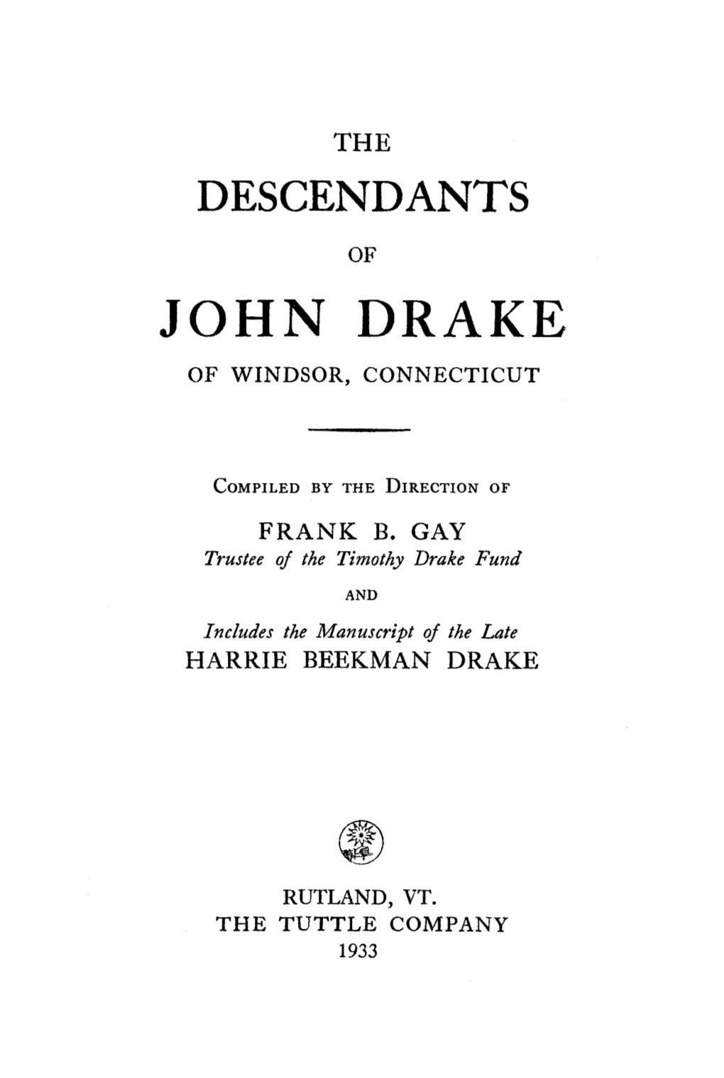 John Drake of Windsor, Connecticut