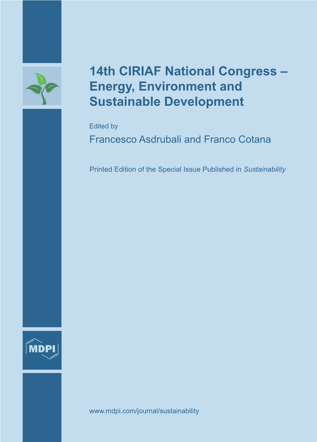 14Th CIRIAF National Congress – Energy, Environment and Sustainable Development