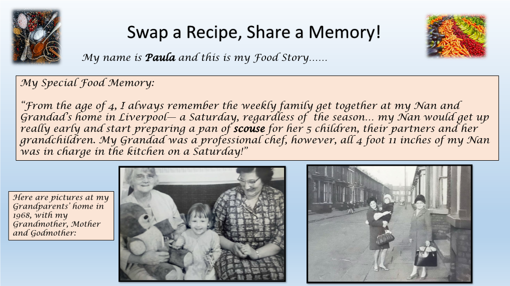 Swap a Recipe, Share a Memory!