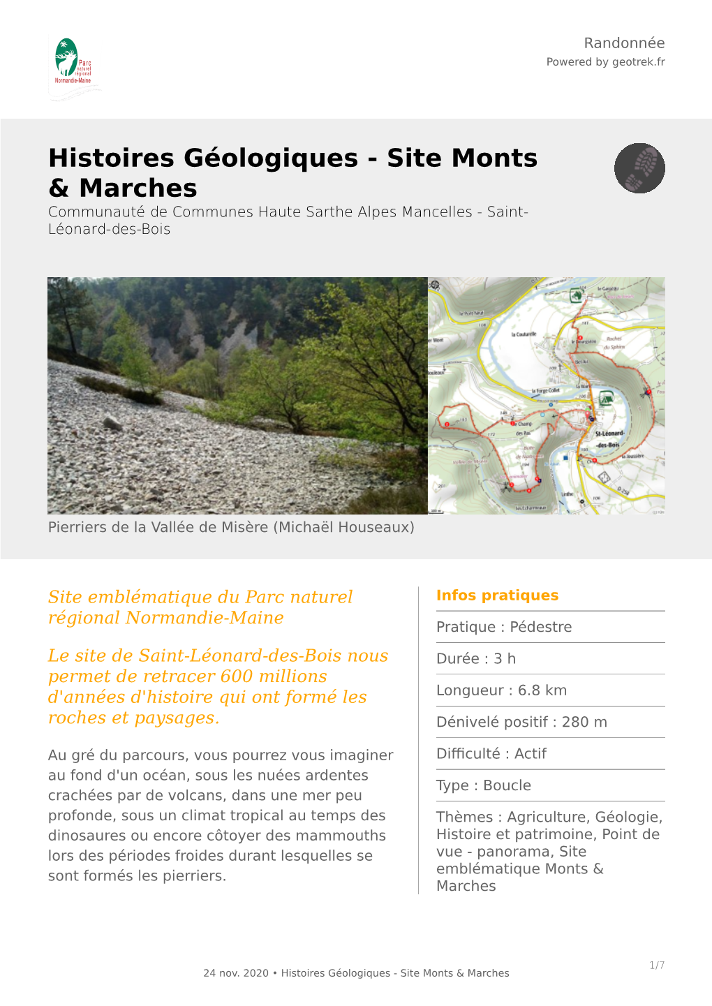 Histoires Géologiques - Site Monts & Marches Communauté De Communes Haute Sarthe Alpes Mancelles - Saint- Léonard-Des-Bois
