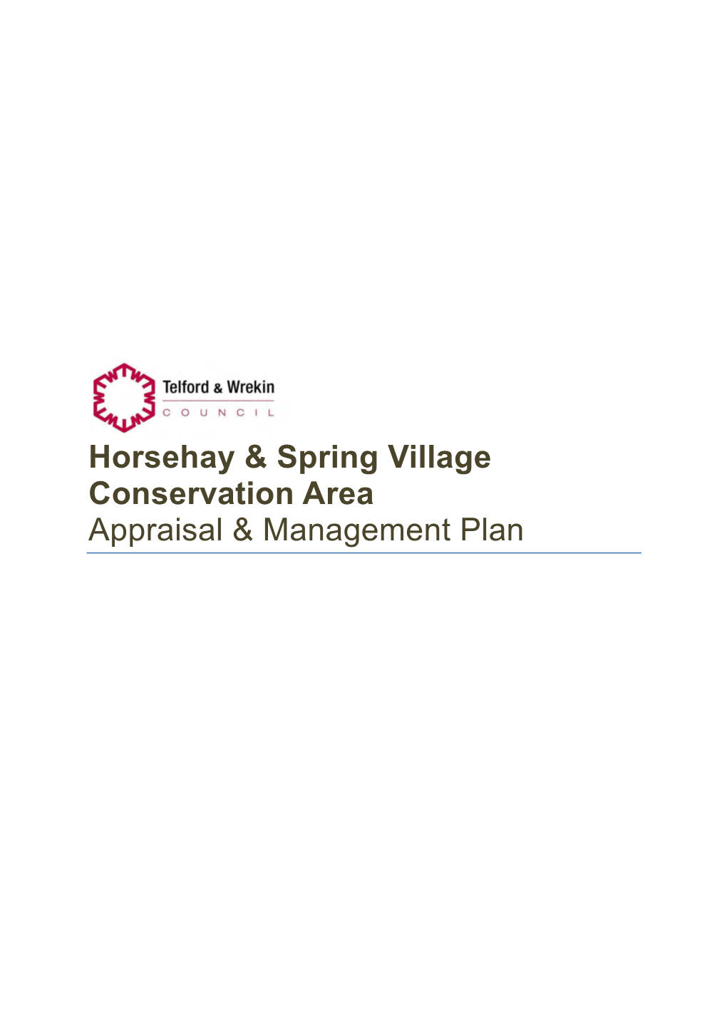 Horsehay & Spring Village Conservation Area Appraisal