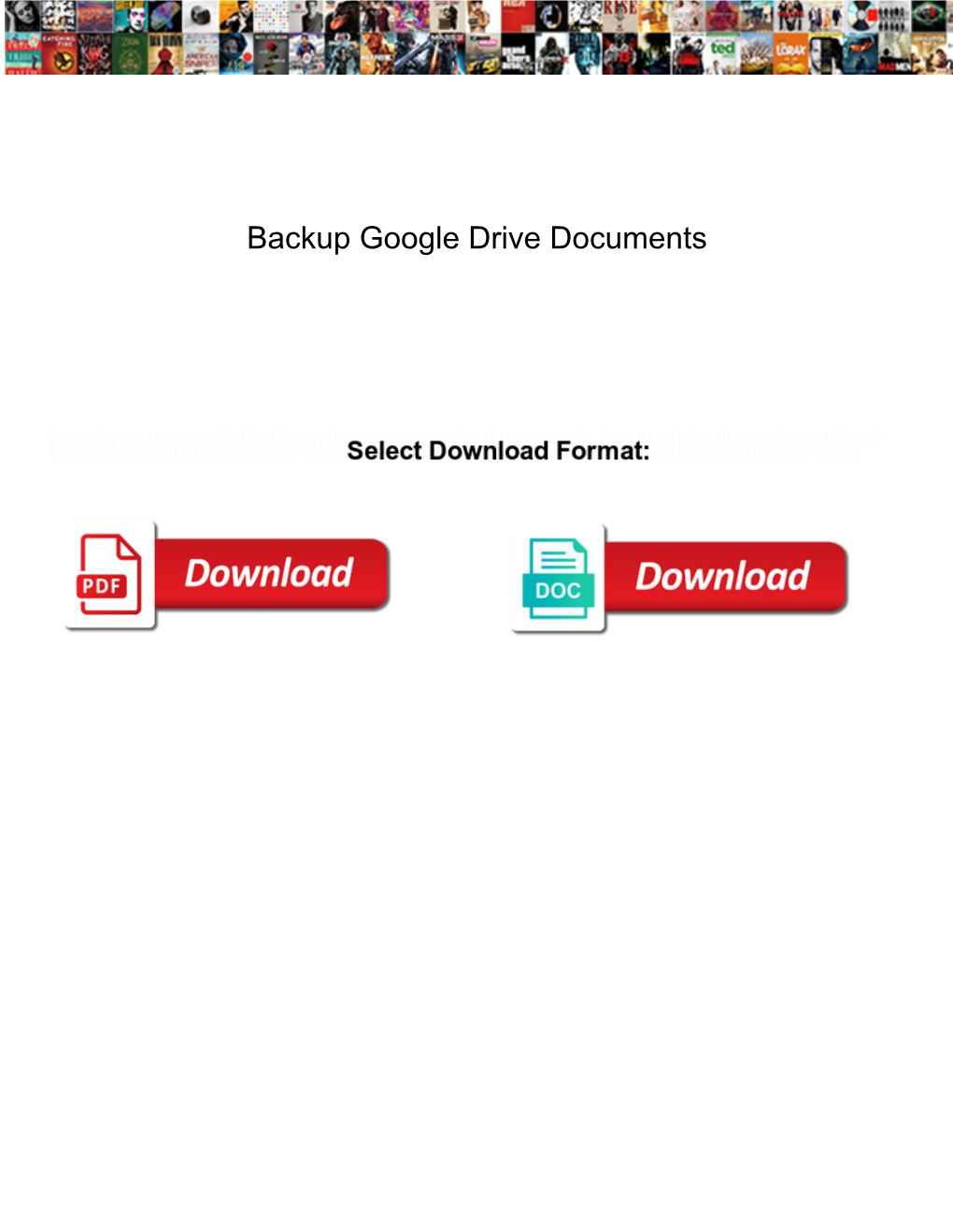 Backup Google Drive Documents