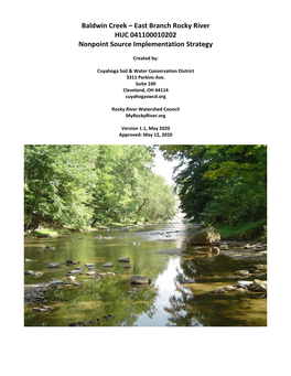 Baldwin Creek – East Branch Rocky River HUC 041100010202 Nonpoint Source Implementation Strategy