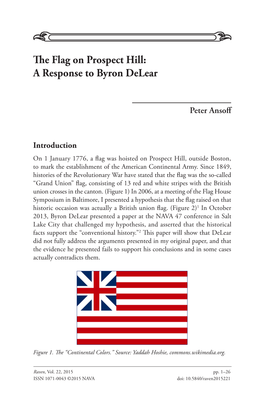 The Flag on Prospect Hill: a Response to Byron Delear