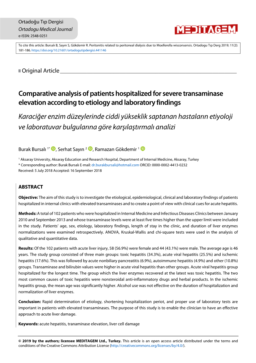 Comparative Analysis of Patients Hospitalized for Severe