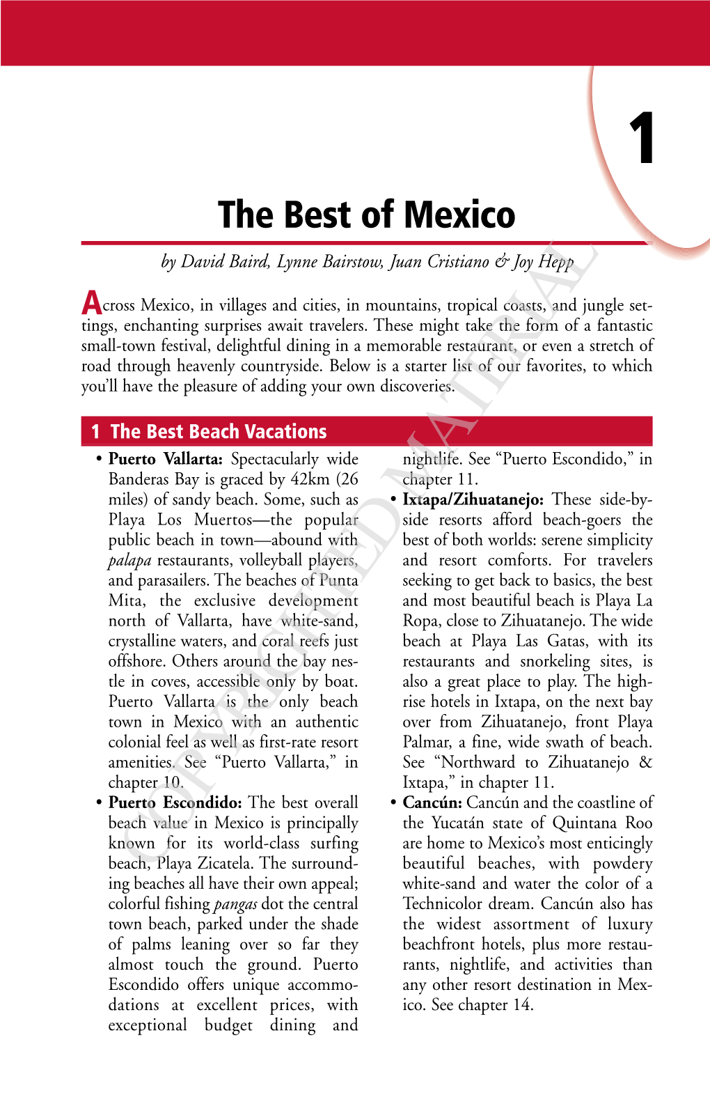 The Best of Mexico by David Baird, Lynne Bairstow, Juan Cristiano & Joy Hepp