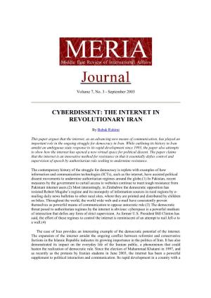 Cyberdissent: the Internet in Revolutionary Iran