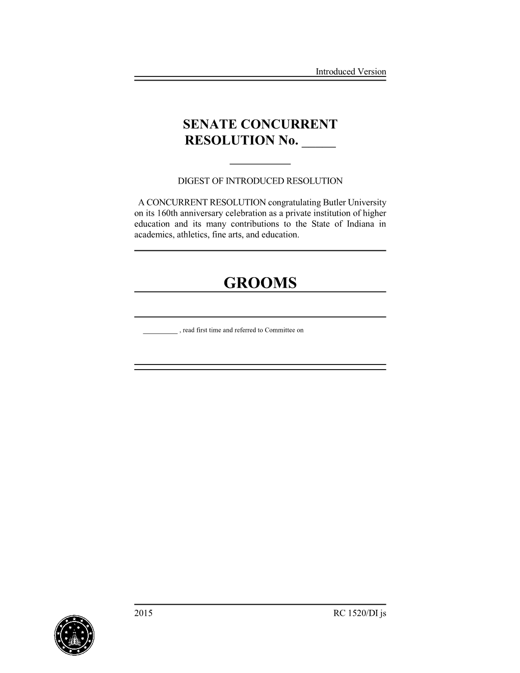 Indiana-2015-SCR0023-Introduced.Pdf