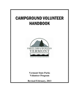 Campground Volunteer Handbook (PDF)