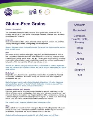 Gluten-Free Grains