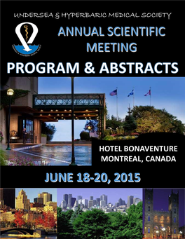 June 18-20, 2015 Annual Scientific Meeting