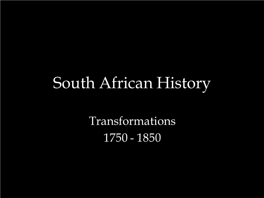 South African History