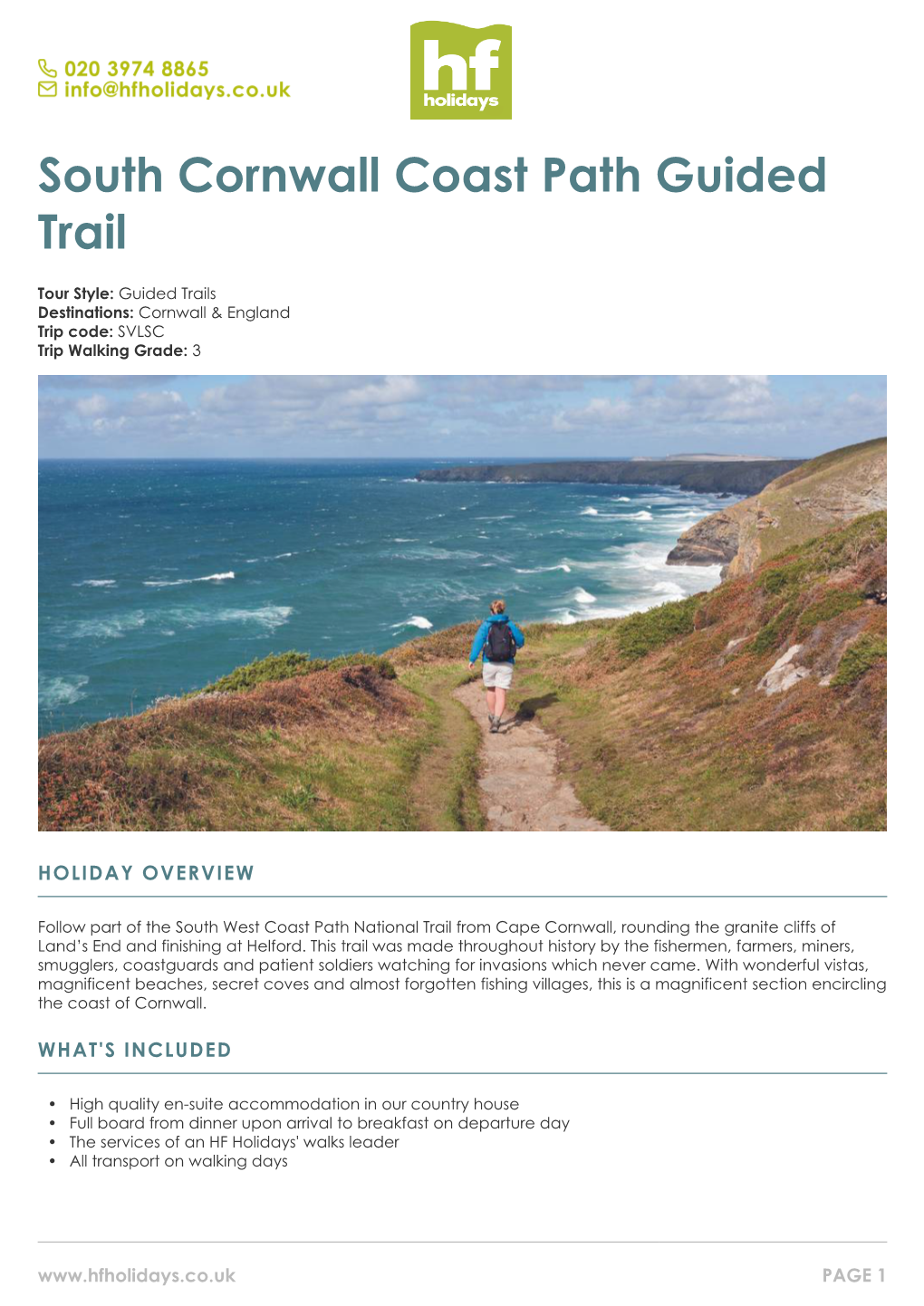 South Cornwall Coast Path Guided Trail