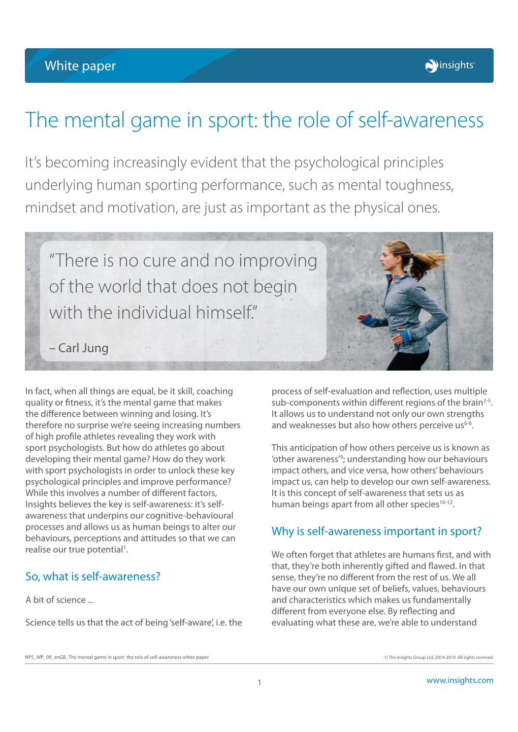 The Mental Game in Sport: the Role of Self-Awareness