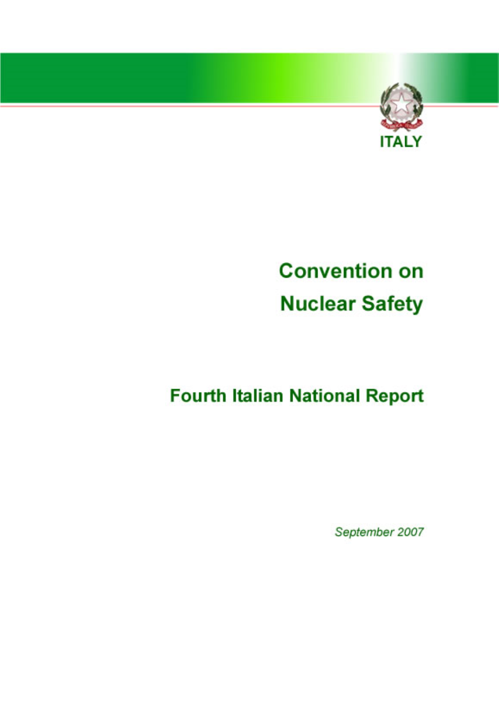 Italian Report Issued in Compliance with Article 5 of the Convention