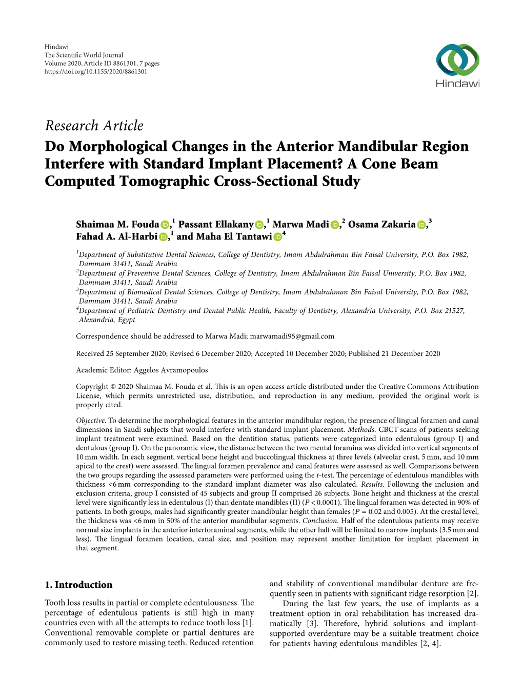 Do Morphological Changes in the Anterior Mandibular Region Interfere with Standard Implant Placement? a Cone Beam Computed Tomographic Cross-Sectional Study