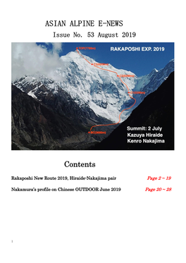 Asian Alpine E-News Issue No.53
