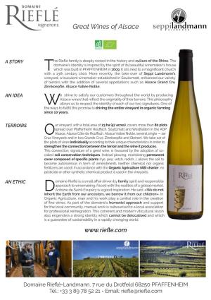 Great Wines of Alsace