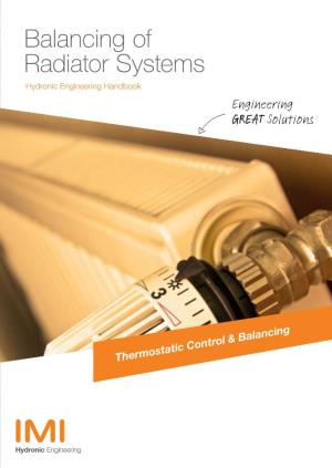 Balancing of Radiator Systems Hydronic Engineering Handbook Engineering GREAT Solutions