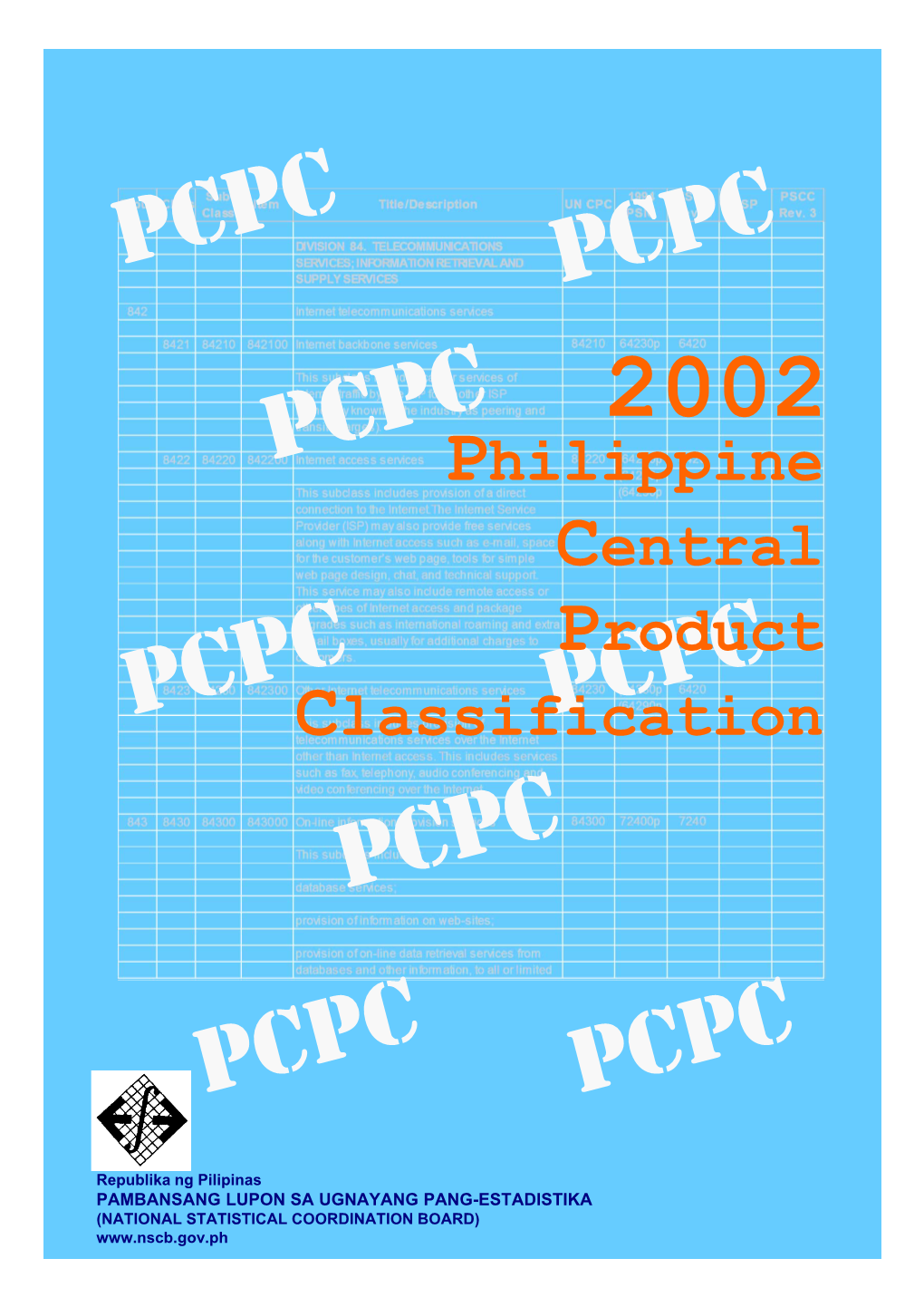 2002 Philippine Central Product Classification