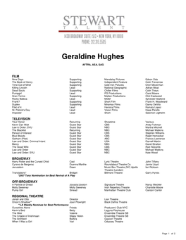 Geraldine Hughes