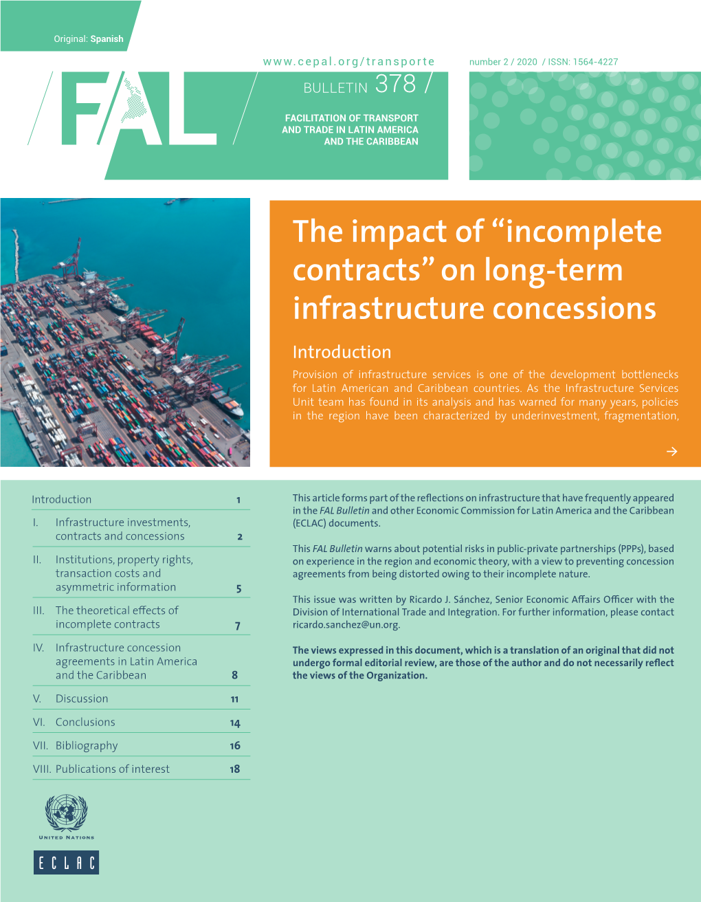 "Incomplete Contracts" on Long-Term Infrastructure Concessions